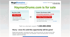 Desktop Screenshot of haymandrums.com